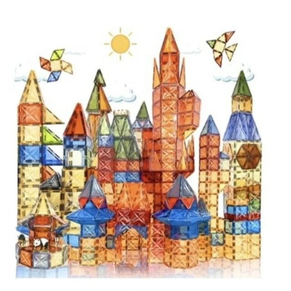STEAM Magnetic Tiles - 100Pcs Building Blocks for Kids - NIB